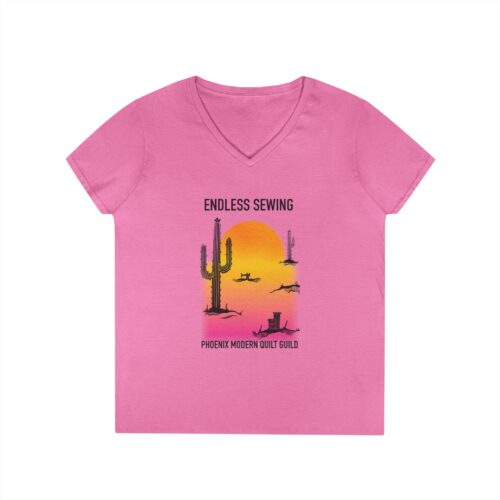 PHXMQG Endless Sewing Ladies' V-Neck T-Shirt