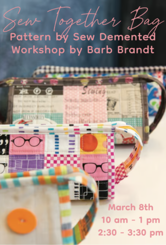 Sew Together Bag Workshop by Barb Brandt