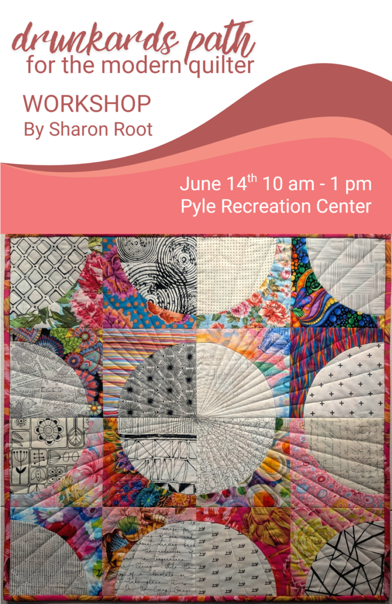 drunkards path workshop with graphic Drunkard's Path for the Modern Quilter by Sharon Root